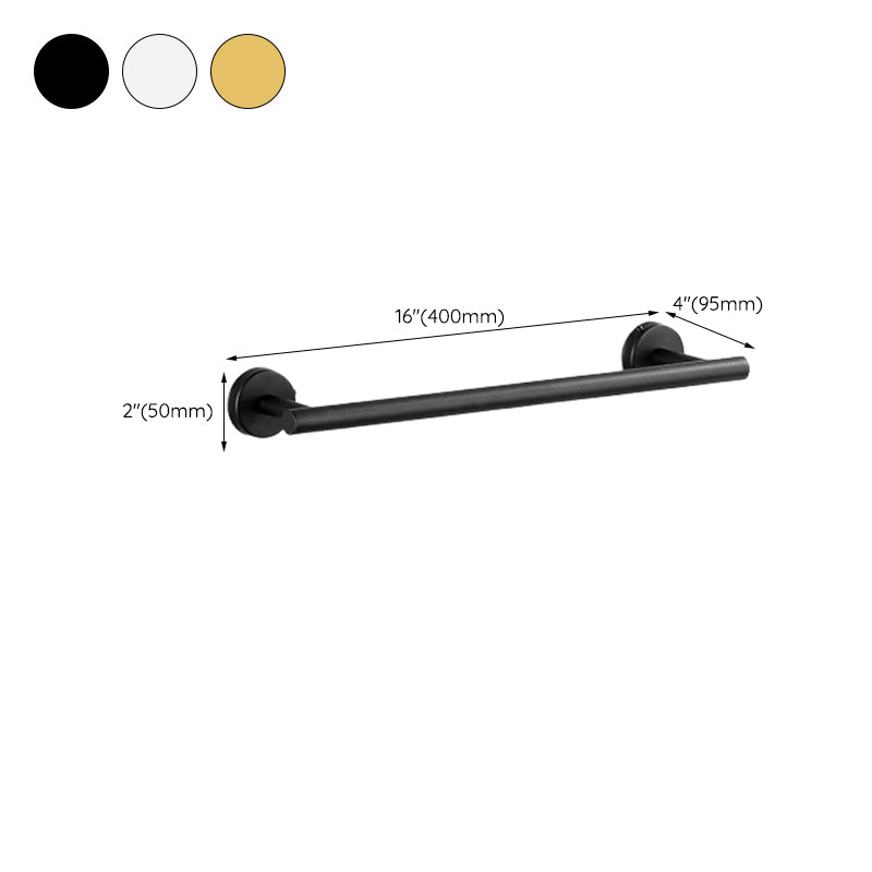 Modernes Badzubehör Set aus gebürstetem Edelstahl verchromt Handtuchstange/Ring & Bademantelhaken