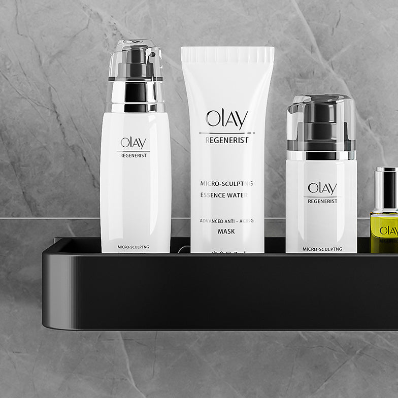 Zeitgenössisches Badezimmer Zubehör Hardware Set Aluminium Badezimmerregal