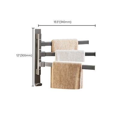 Zeitgenössisches graues Badezimmerzubehör-Set Aluminium-Handtuchhalter