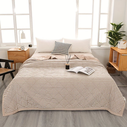 Elegante Preppy Karomuster Sommerdecke für kühle Nächte | Brehn