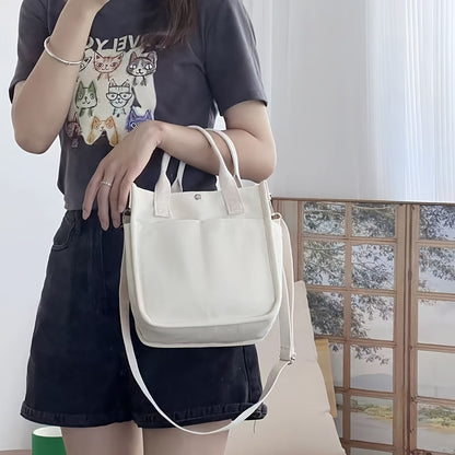 UrbanEase Canvas Slingbag – Weiße Schultertasche mit Magnetic Closure und verstellbarem Riemen | Brehn