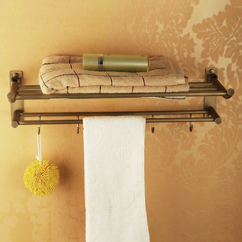 Gebrauchte Messing traditionelle Badezimmer Set mit Badregal/Papierhalter & Handtuchstange