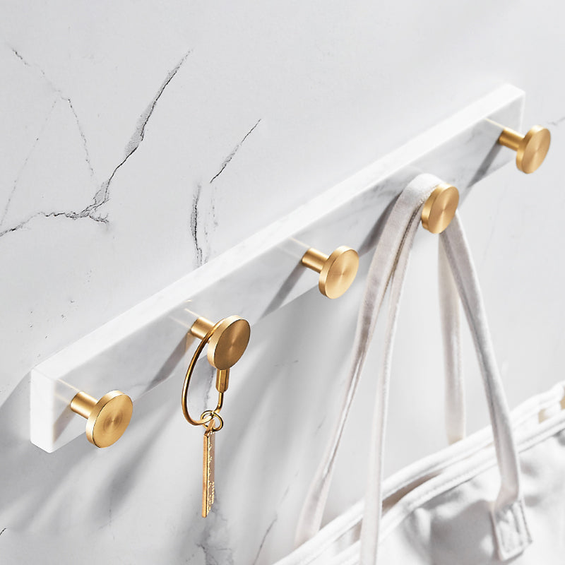 Gebürstetes Messing Badezimmer Zubehör Set Metall & Marmor Badezimmer Hardware Set mit Badewannenregal