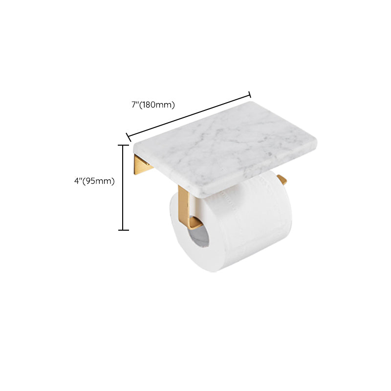 Gebürstetes Messing Badezimmer Zubehör Set Metall & Marmor Badezimmer Hardware Set mit Badewannenregal