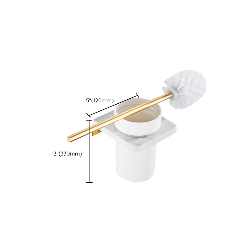 Gebürstetes Messing Badezimmer Zubehör Set Metall & Marmor Badezimmer Hardware Set mit Badewannenregal