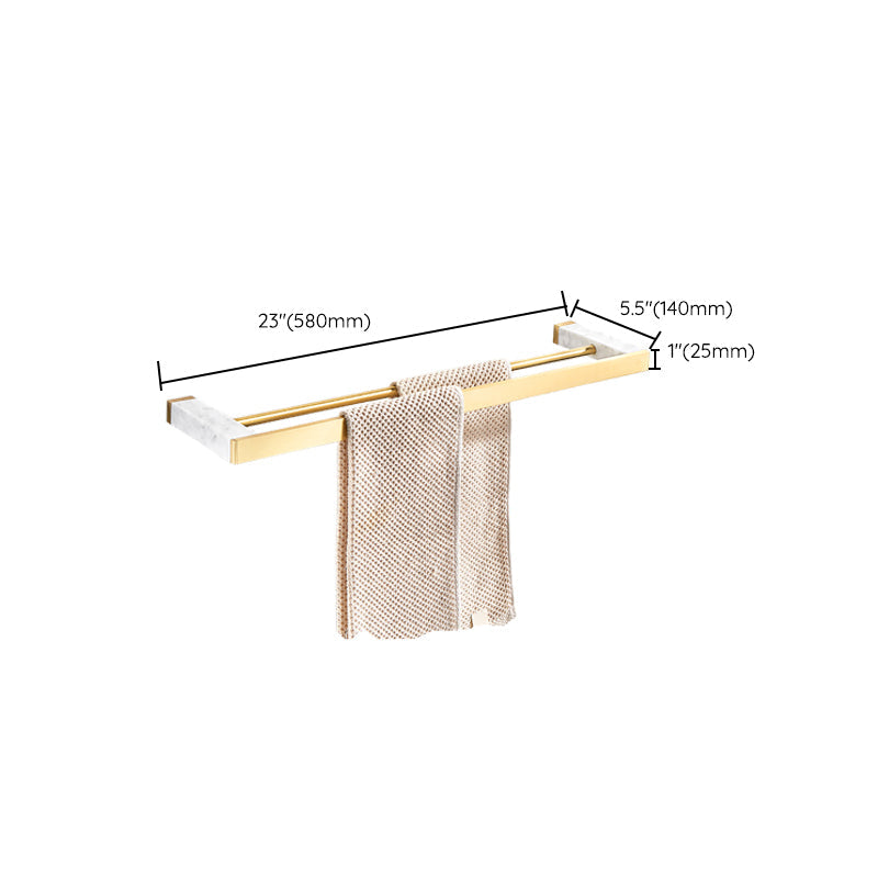 Gebürstetes Messing Badezimmer Zubehör Set Metall & Marmor Badezimmer Hardware Set mit Badewannenregal