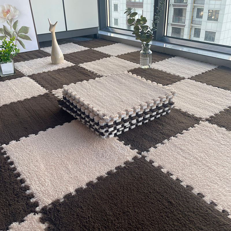 Mehrfarbige Level Loop Teppichfliesen Rutschfeste Verbundbodenfliesen für das Schlafzimmer