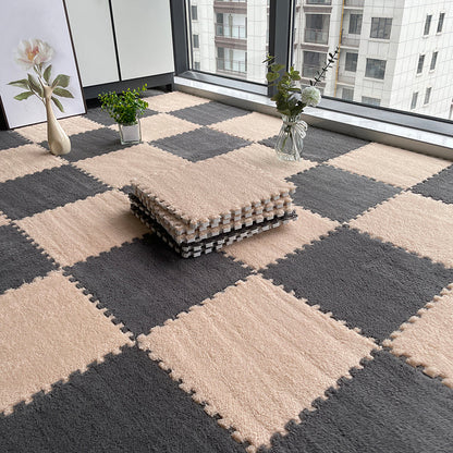 Mehrfarbige Level Loop Teppichfliesen Rutschfeste Verbundbodenfliesen für das Schlafzimmer
