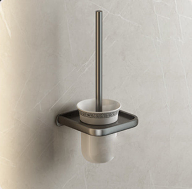 Zeitgemäßes Badezimmer Zubehör Set Graues Aluminium Badezimmer Zubehör Set