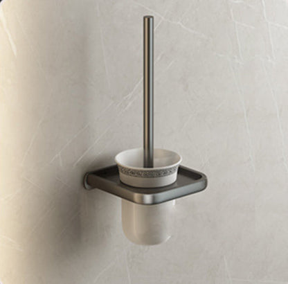 Zeitgemäßes Badezimmer Zubehör Set Graues Aluminium Badezimmer Zubehör Set