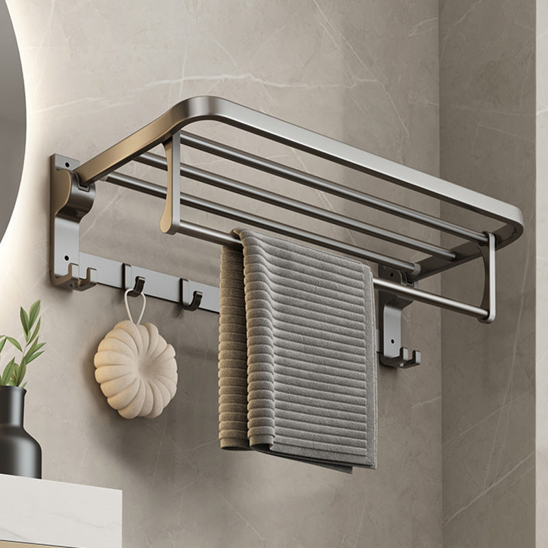 Zeitgemäßes Badezimmer Zubehör Set Graues Aluminium Badezimmer Zubehör Set