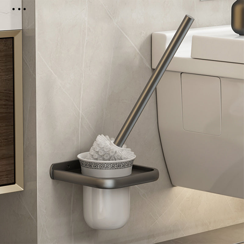 Zeitgemäßes Badezimmer Zubehör Set Graues Aluminium Badezimmer Zubehör Set