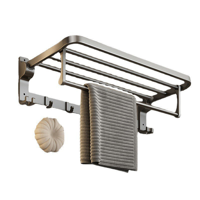 Zeitgemäßes Badezimmer Zubehör Set Graues Aluminium Badezimmer Zubehör Set