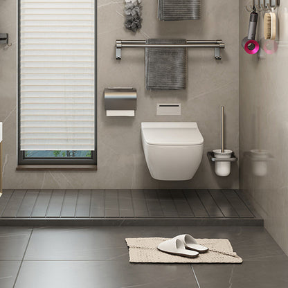 Zeitgemäßes Badezimmer Zubehör Set Graues Aluminium Badezimmer Zubehör Set