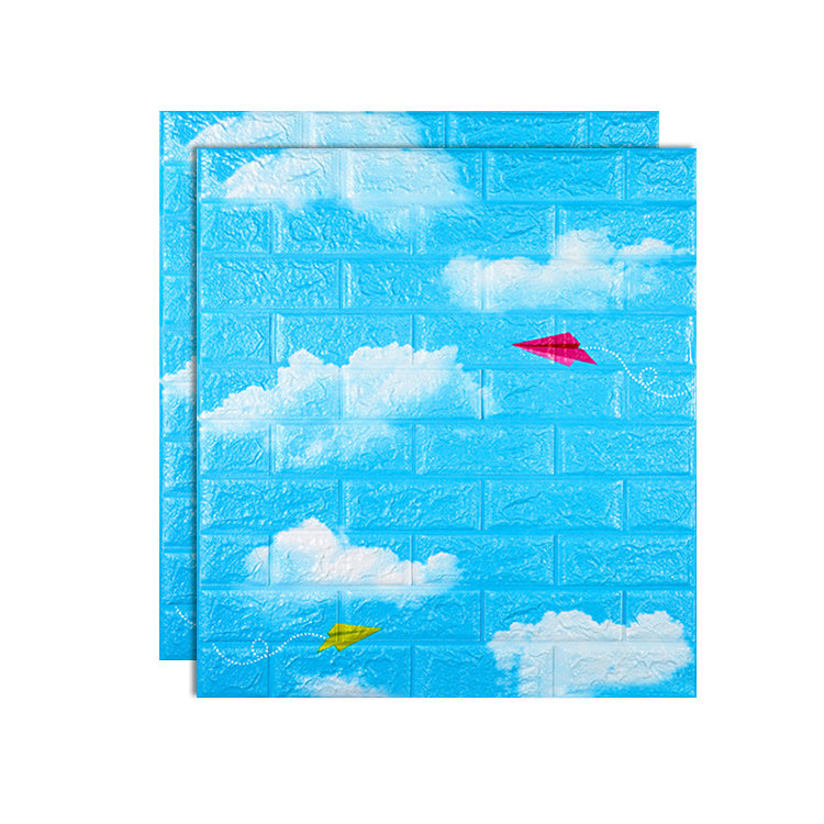 PVC Wandverkleidung Glatte Wand Innen 3D Wohnzimmerpaneele Set von 2