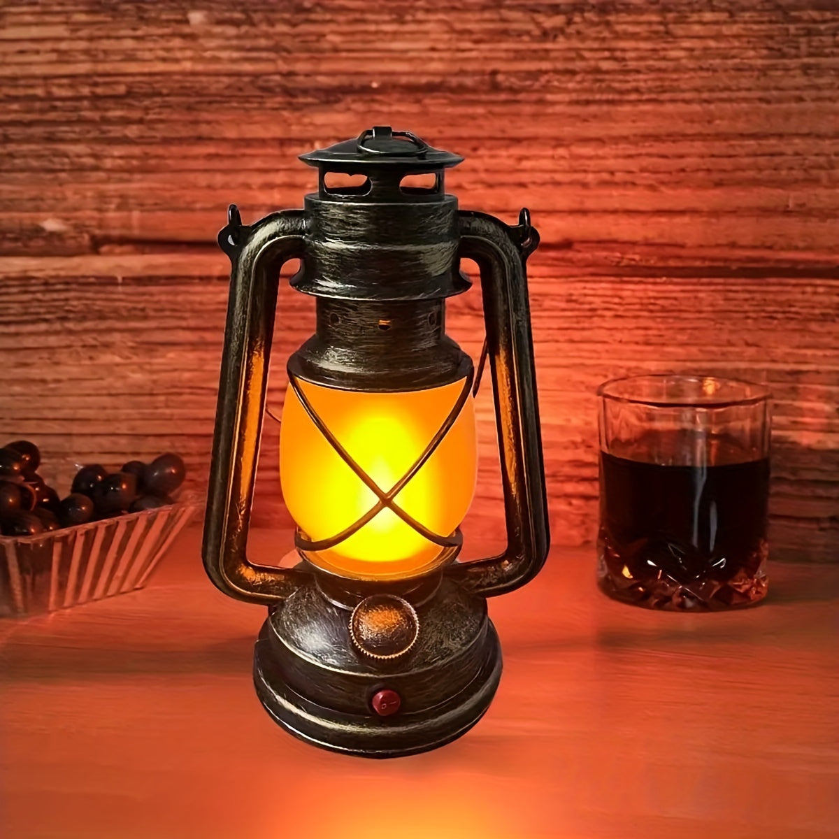 RetroGlow Laterne – Vintage LED Laterne mit Flammenlichteffekt | Brehn
