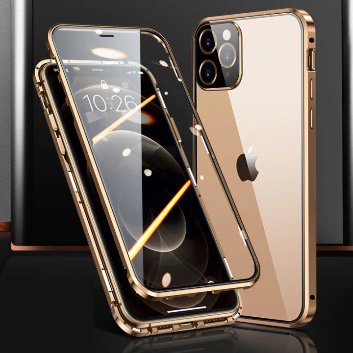 Brehn | Magnetisches gehärtetes Glas doppelseitig geeignet für iPhone