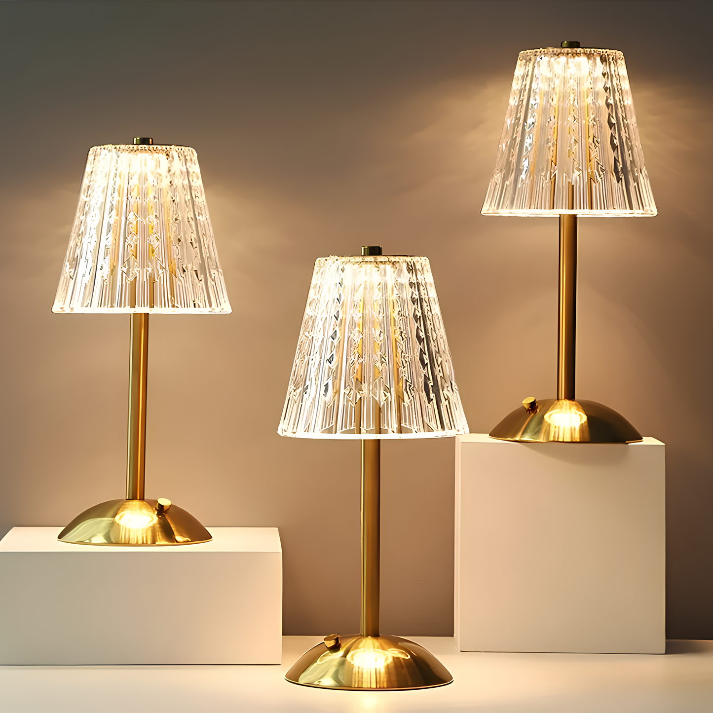 Goldene Kristall-Tischlampe - Aurora Luxe | Brehn