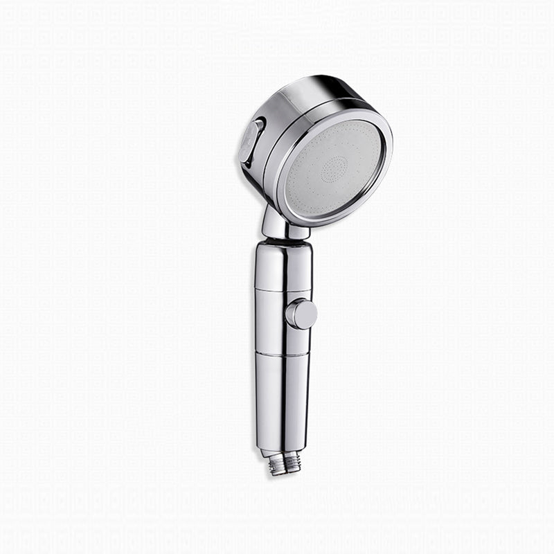 Zeitgenössischer Handheld-Duschkopf Rund 3 Einstellungs Sprühkopf in Silber
