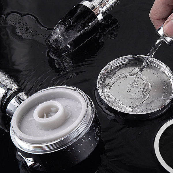 Zeitgenössischer Handheld-Duschkopf Rund 3 Einstellungs Sprühkopf in Silber