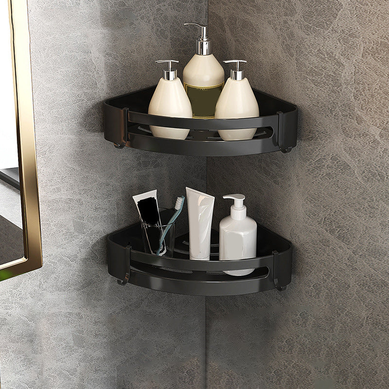 Modern Matt Schwarz Badezimmer Zubehör Set mit Badregal/Handtuchhaken/Handtuchstange