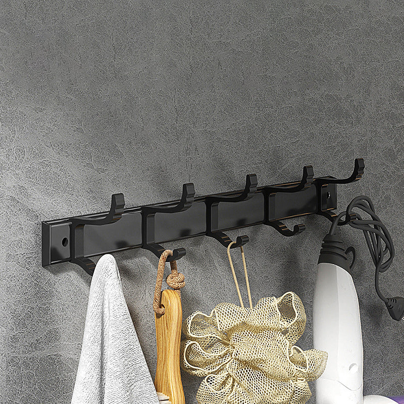 Modern Matt Schwarz Badezimmer Zubehör Set mit Badregal/Handtuchhaken/Handtuchstange