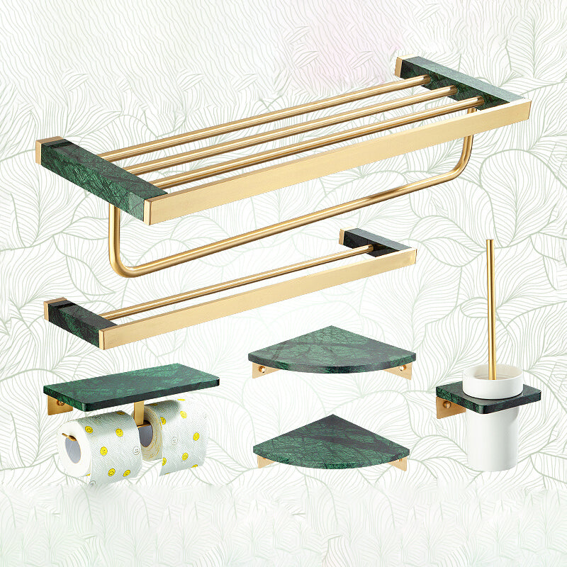 Golden Bath Hardware Set Messing & Marmor Badezimmer Zubehör Set