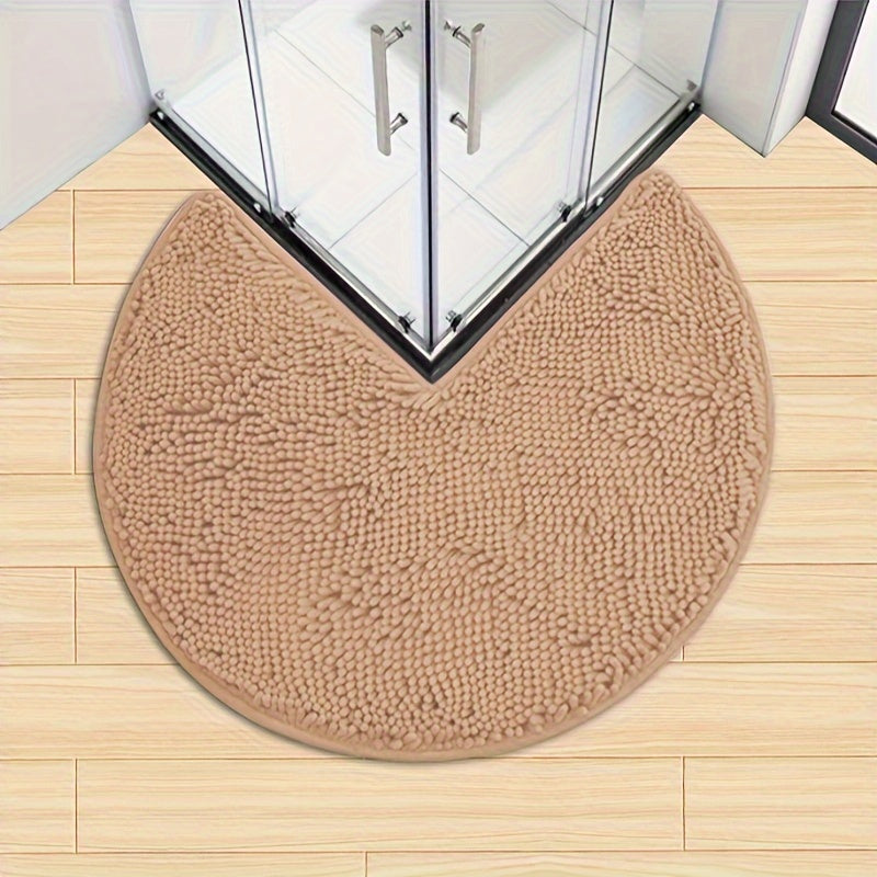 Runde LuxeChen Badmatte Ultra-Soft Chenille – Rutschfest & Schnell Trocknend | Brehn