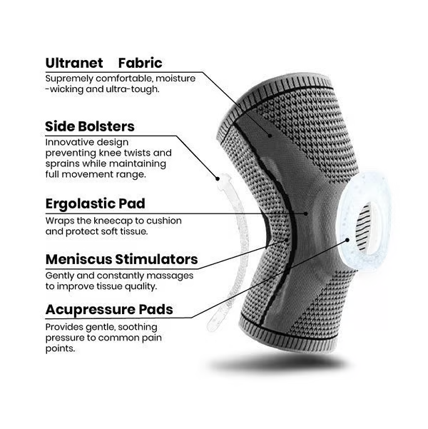 FlexiKnee Kompressionsbandage – Stützende Kniebandage bei Schmerzen, Schwellungen und Steifheit