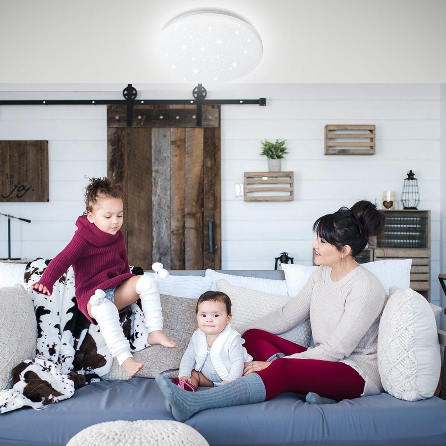 24W LED Deckenleuchte Dimmbar mit Sternenhimmel-Effekt | Brehn