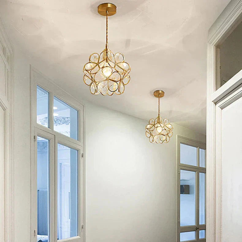 Brehn | Moderne Blumenform Glas LED Pendelleuchte