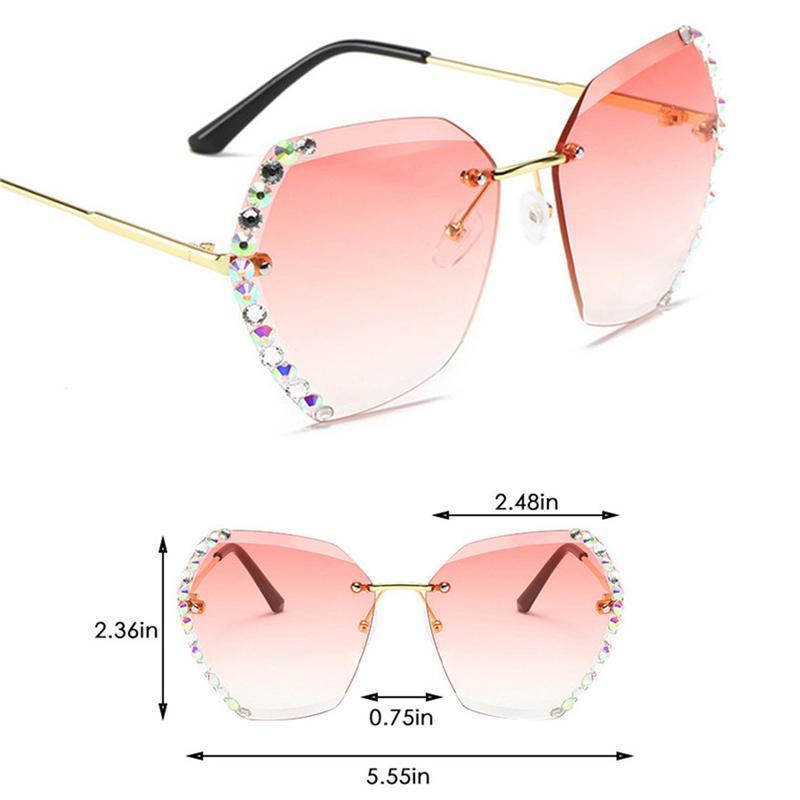Randlose Sonnenbrille mit Kristall | Brehn