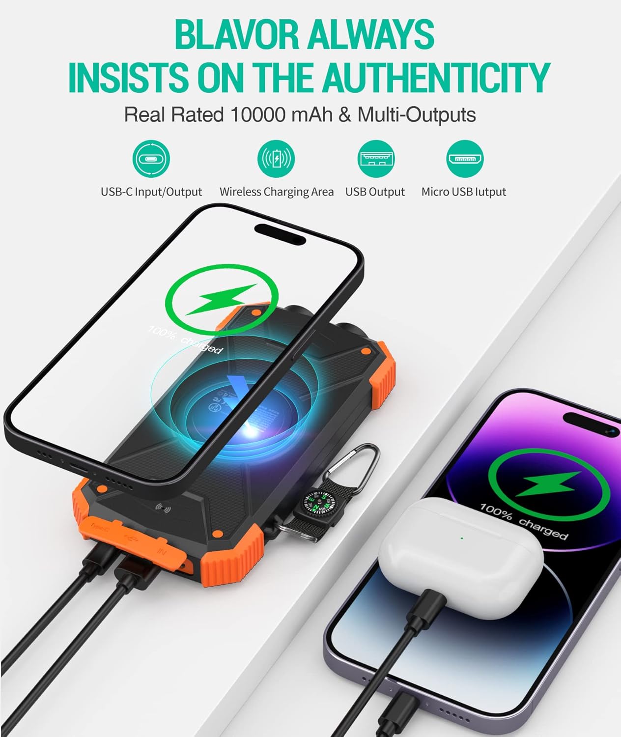 Rivanta Solar-Powerbank Notstrombank IPX4 | Brehn