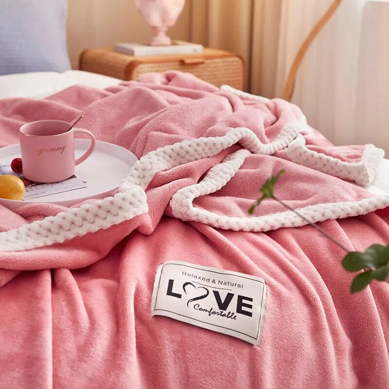 Brehn | Pink Flanellfleece-Decke - BlushCozy