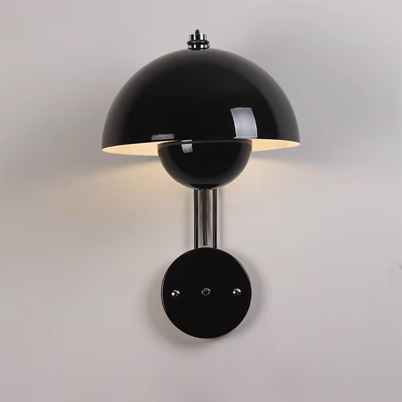 Moderne LED-Wandleuchte im Pilzdesign