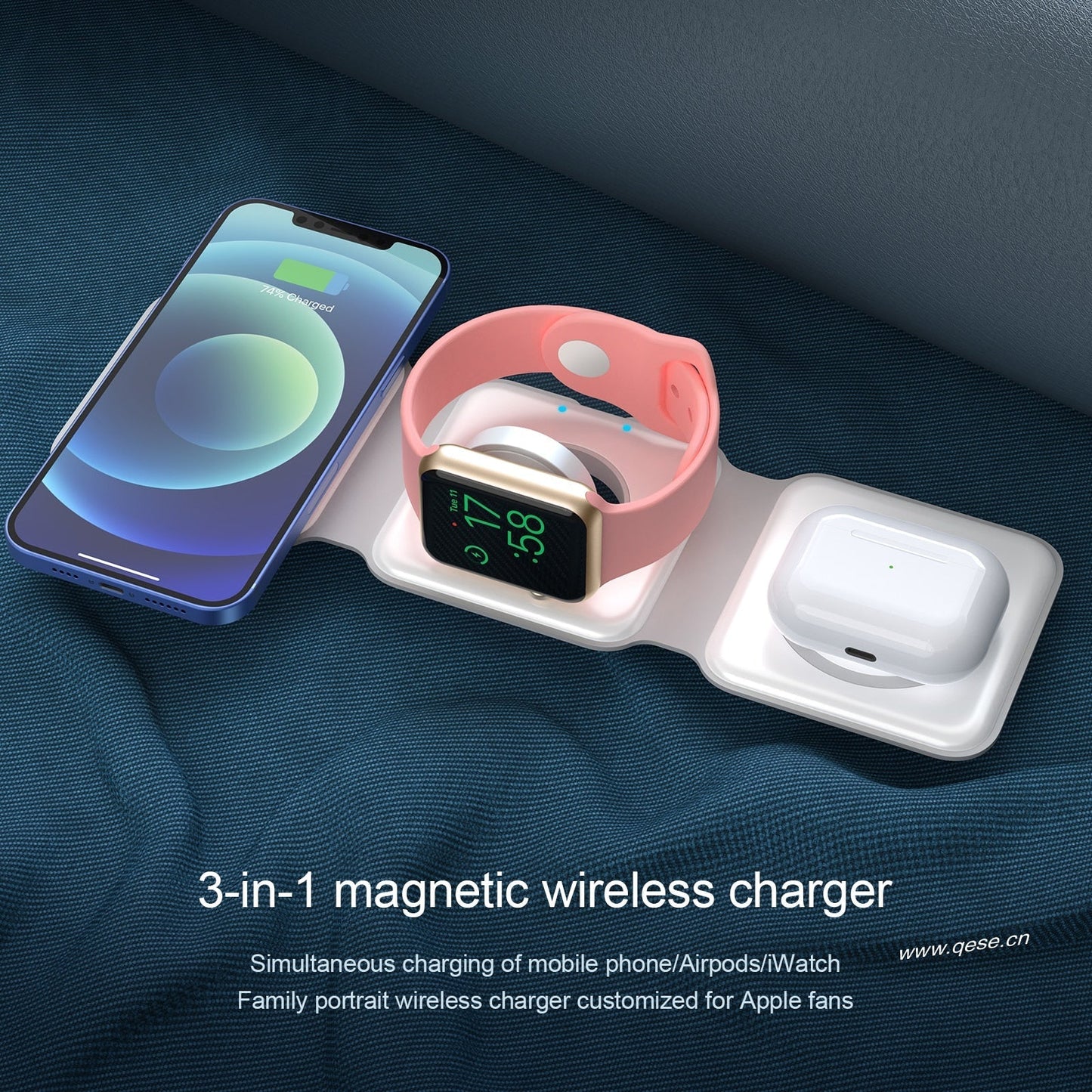 3 in 1 Wireless Magnetic Charger | Brehn