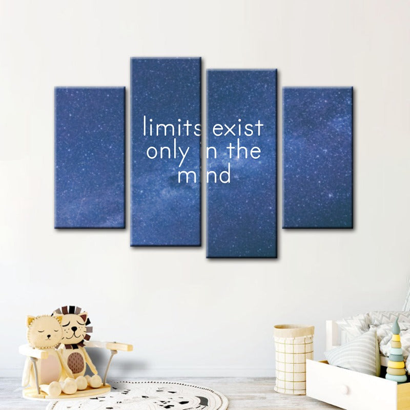4-teilige Galaxy Motivation - Leinwand Wandkunst Malerei