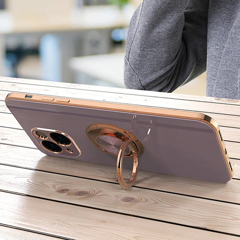 Plattiertes iPhone-Case mit Ring | Brehn