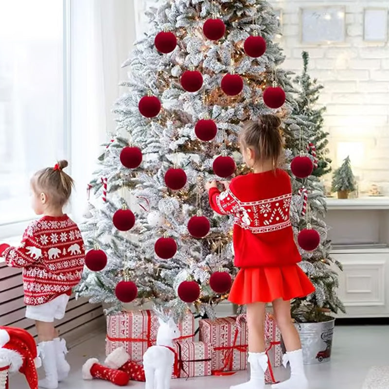 Brehn | Samt Weihnachtsornamente. 12 Stück
