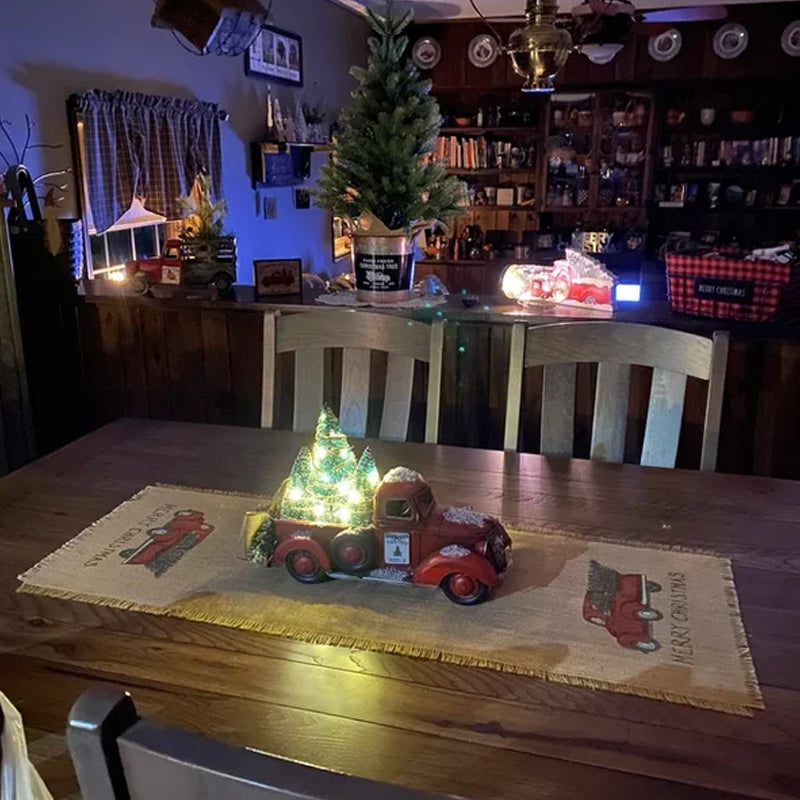 Brehn | Roter Bauernhof-LKW Weihnachten Dekorationen