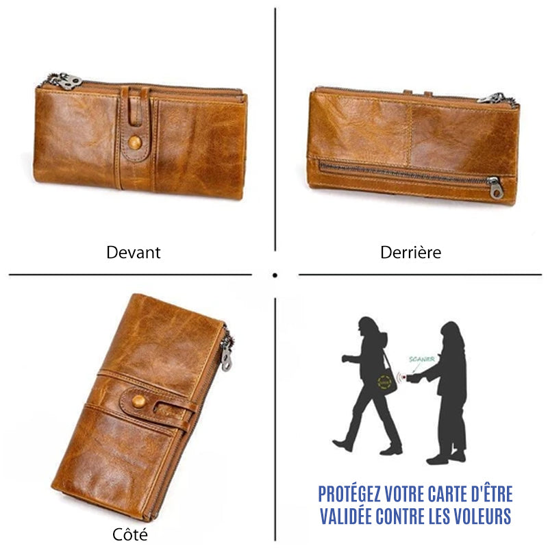 Lange Brieftasche aus echtem Leder | Brehn