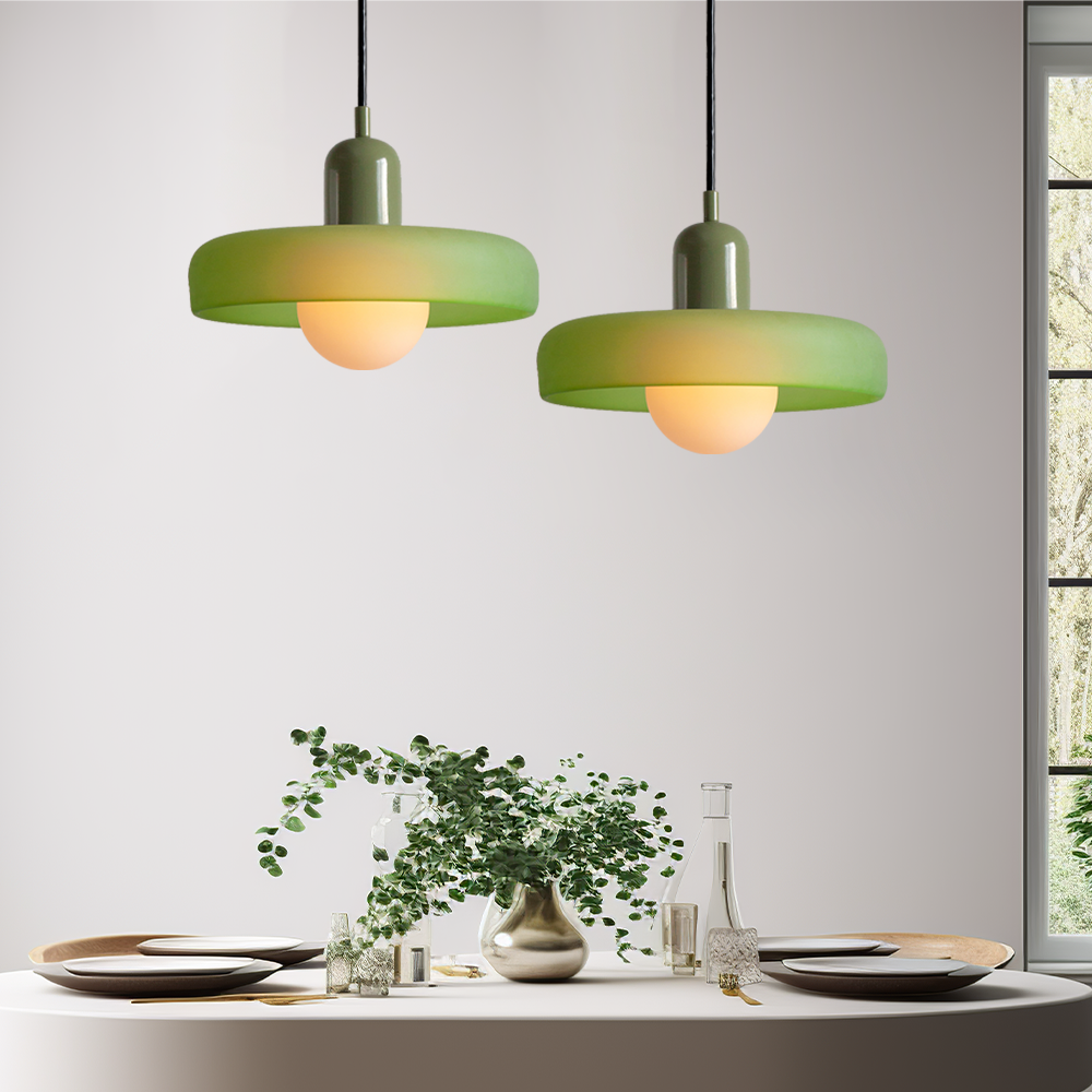 Farbenfrohe Bauhaus-Style Pendelleuchte - StiloGlas | Brehn