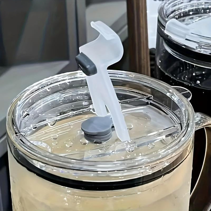 Brehn | Großer Glasbecher mit Deckel & Strohhalm