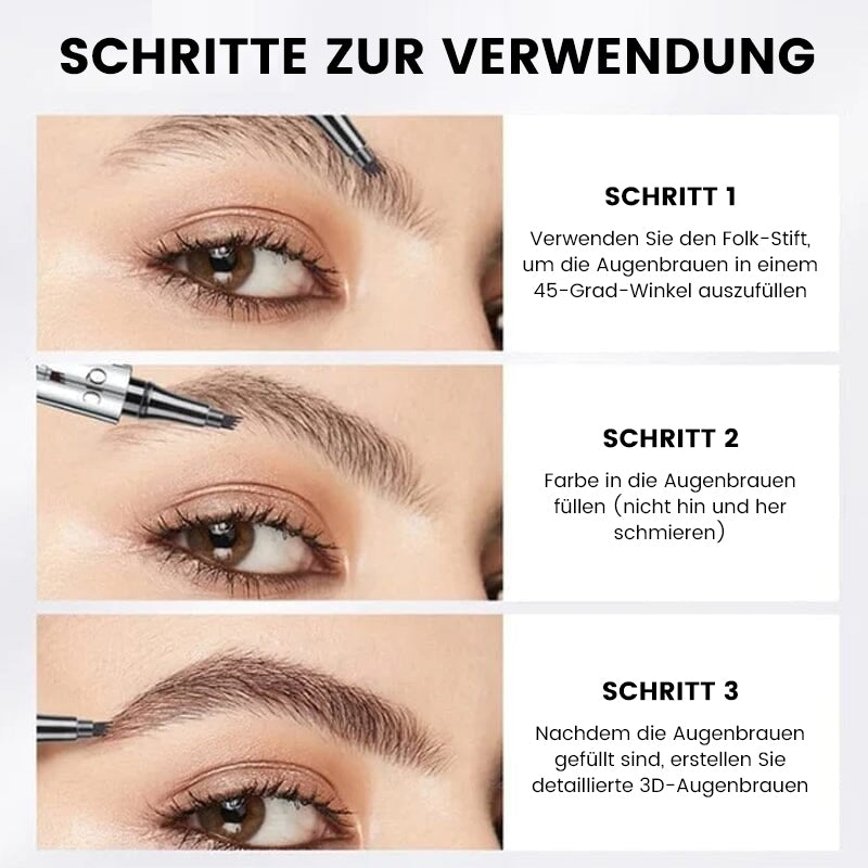 Brehn | Wasserdichter 3D Augenbrauenstift mit 4 Gabelspitzen