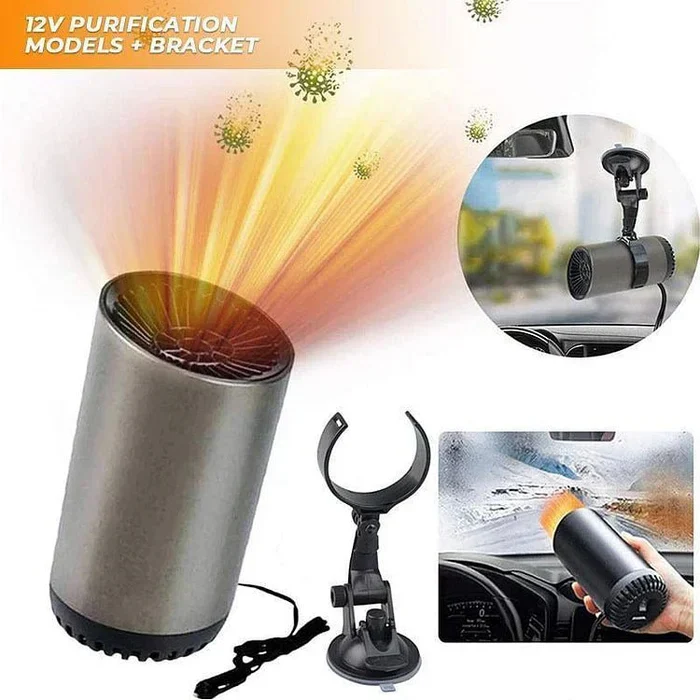Schnellheizender, becherförmiger Auto-Warmluftgebläse – Schnelles Heizen und Kühlen, verstellbarer, um 360 Grad drehbarer Stecker, geeignet für PKW, SUV, Wohnmobil und LKW