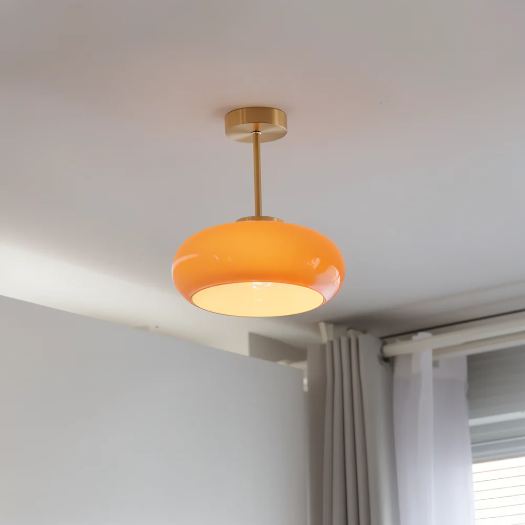 Brehn | Vintage Gelbe Deckenlampe