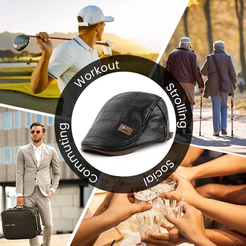 Brehn | ElderLux Plüschleder-Beret | Gemütliche Eleganz für ein warmes Wintererlebnis