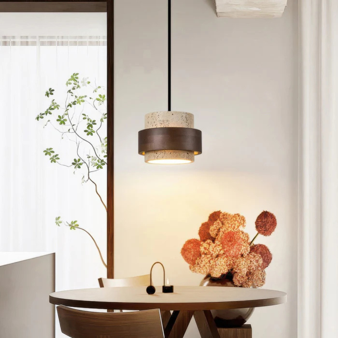 Brehn | Elegante Wabi Sabi Stil Pendelleuchte für moderne Interieurs