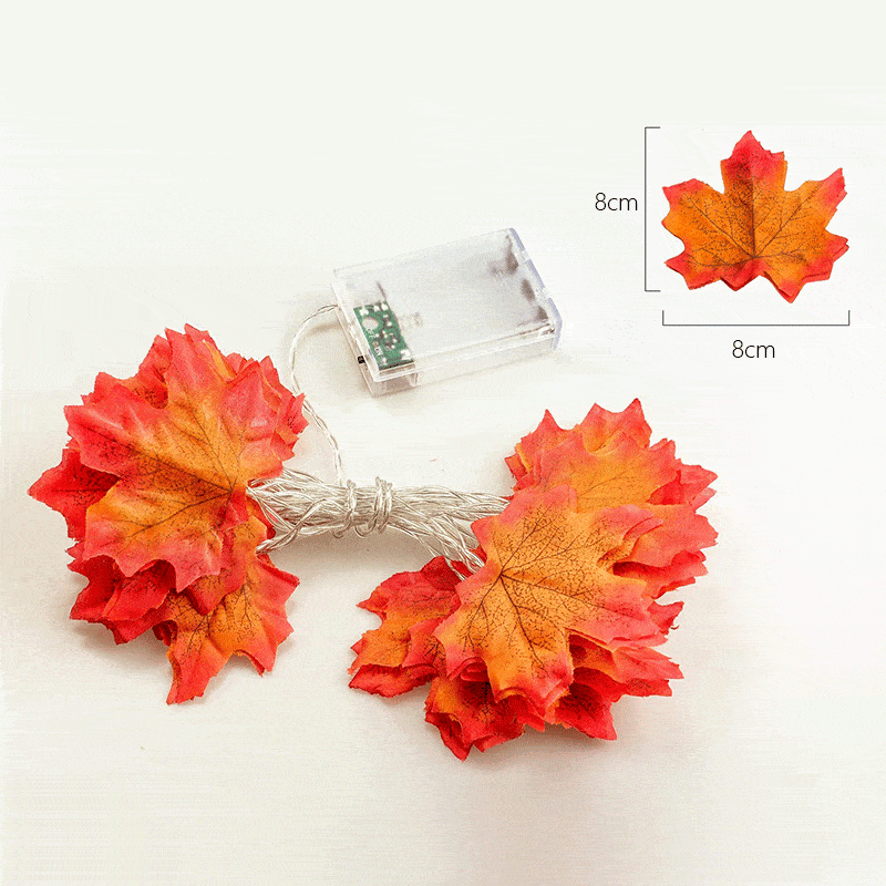 Thanksgiving-Dekor Herbst Ahornblatt Lichterkette | Brehn