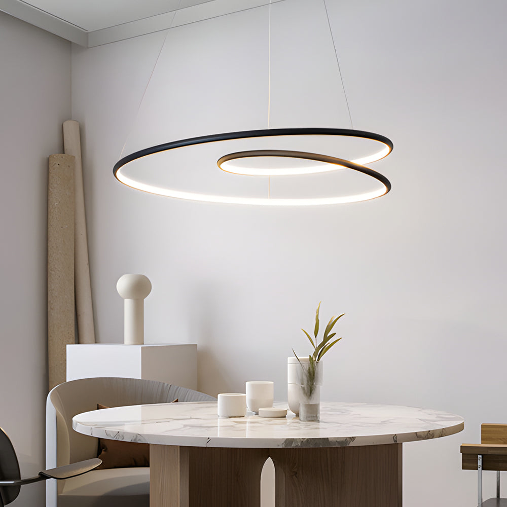 Moderne LED Dimmbar Pendelleuchte - Höhenverstellbare Deckenleuchte für Esszimmer & Wohnzimmer | Brehn